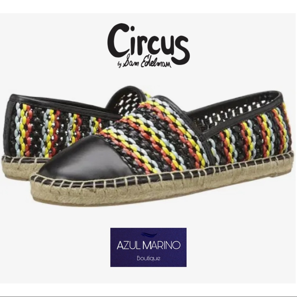 Circus by Sam Edelman — Lena Multi-color black weave flats •Zapatos/alpargatas•